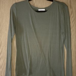 Olive long sleeve top